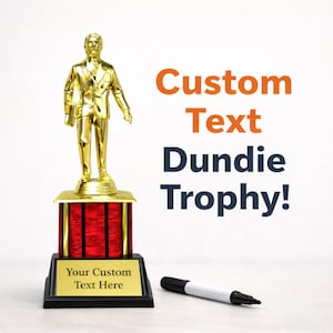 Premio Dundie personalizado: trofeo de oficina personalizado, premio divertido para empleados, regalo para el mejor jefe, fiesta corporativa o evento temático.