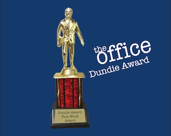 Fine Work Award,The Dundie Award,The Office TV Show, Dundie Award Trophy,Michael Scott,Dunder Mifflin Paper Company,Fan Gift Idea