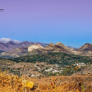 Sunset on Naxos Mountains