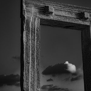 Naxos Portara, Black and White