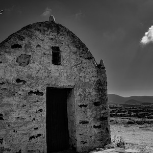 Church at Temple of Demeter, Black and White