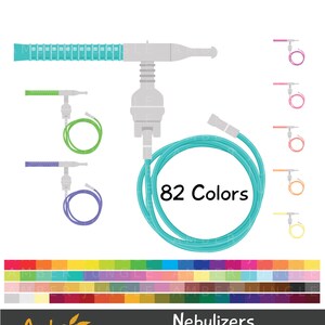 Nebulizer Clipart- Asthma Clip Art for Planner Stickers- Nebuliser COPD Inhaler MDI Asma Spray Pump Digital Image Printable Instant Download
