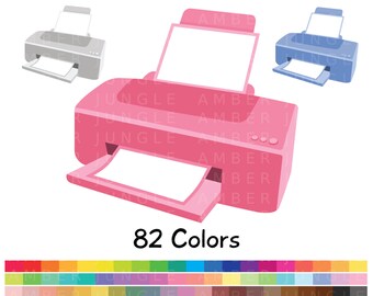 Drucker Clipart - Desktop-Computer-Drucker ClipArt - Büro Inkjet Laser Icon Jet Grafik Schule druckbare Sticker sofortigen Download