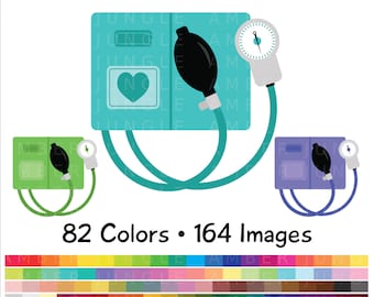 Blood Pressure Cuff Clipart- Check Blood Pressure Clip Art for Planner Stickers- BP Tracker Checker Digital Image Printable Instant Download