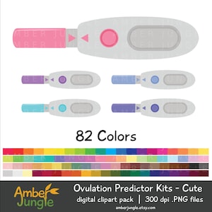 Ovulation Predictor Kit Clipart- Cute OPK Clip Art for Planner Stickers ...