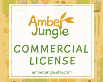 Commercial Use License - No Credit Required - Royalty Free - Create products with AmberJungle clipart - Amber Jungle CU License / Licence