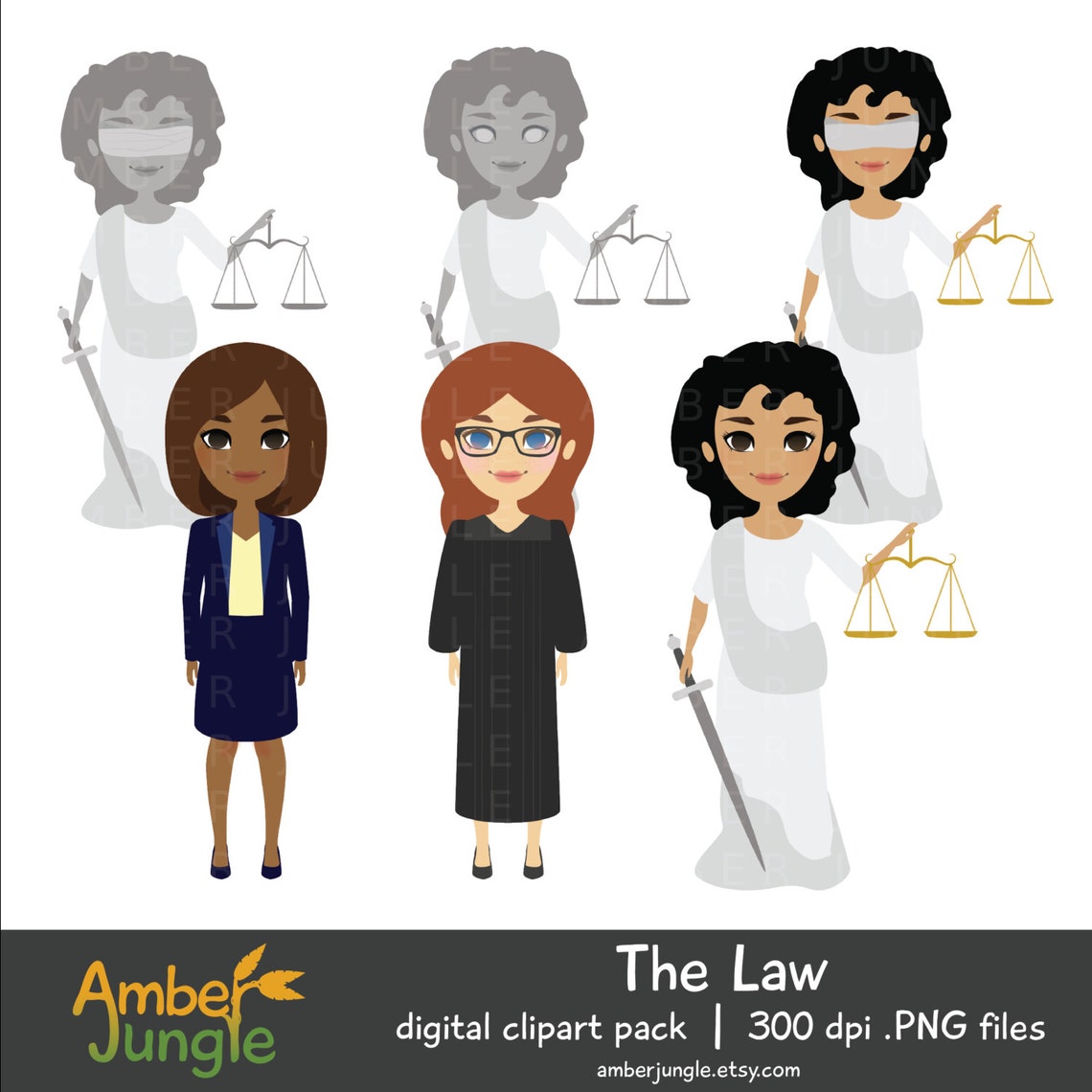 Law Clipart- Lawyer Judge Legal Clip Art Attorney Graphic Court