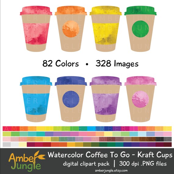 Watercolor Coffee To Go Clipart Cup Clip Watercolor Coffee To Go Clipart Cup Clip