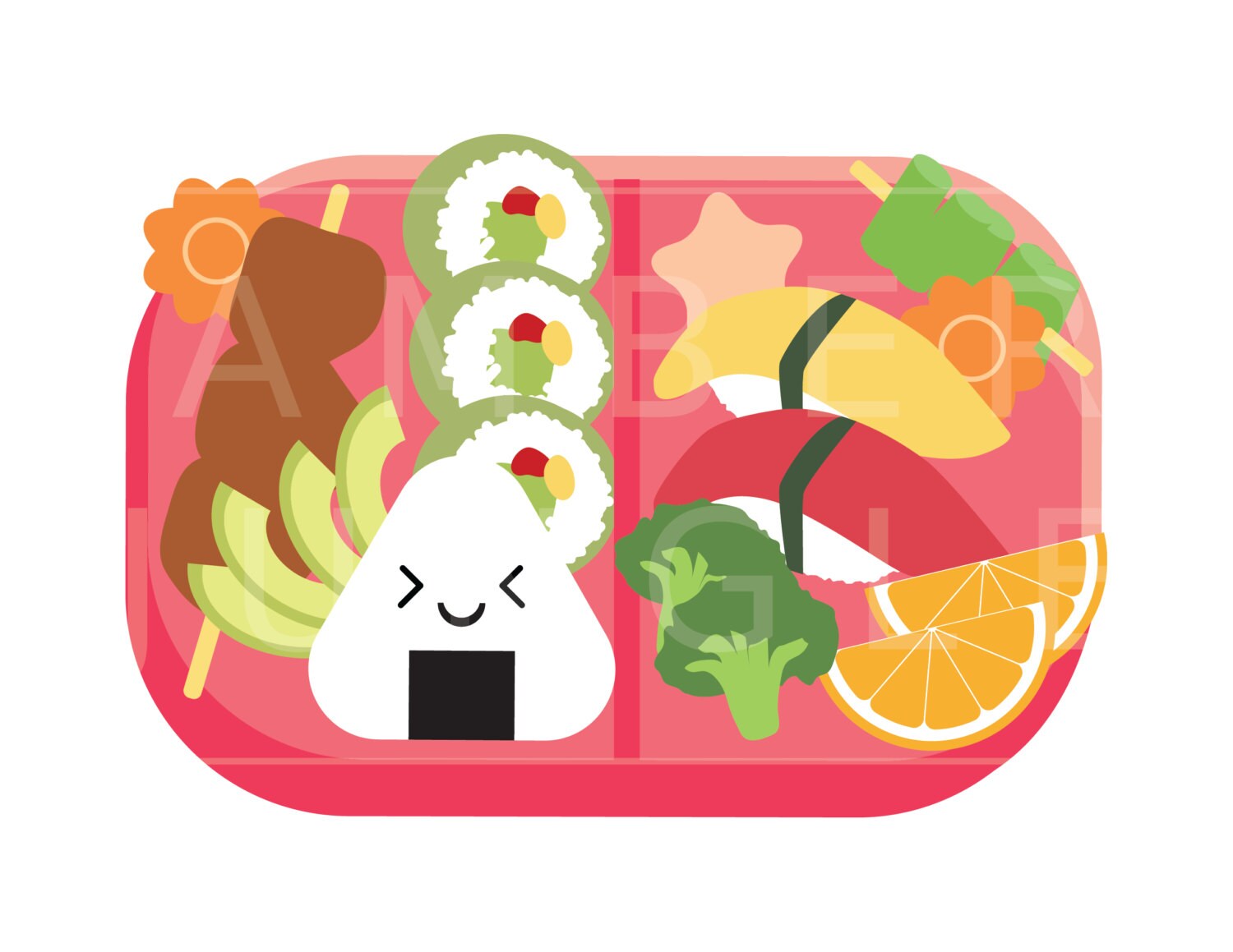 Bento Box Clipart Kawaii Bento Clip Art for Planner Stickers