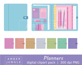 Planner Clipart - Planner Clip Art for Planner Stickers Graphics Binder Journal Diary Agenda Notebook Printables Scrap Instant Download