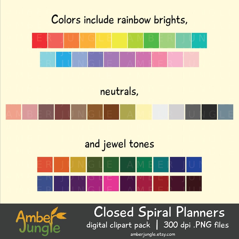 Planner Clipart- Closed Spiral Planner Clip Art for Planner Stickers- Erin Condren ECLP EC Digital Printable Bound Day Life Instant Download image 4