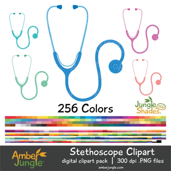 Stethoscope Clipart - Nurse RN Clip Art for Planner Stickers- Doctor's Office Appointment, Medicine Health Care, Med Student, Hospital Visit