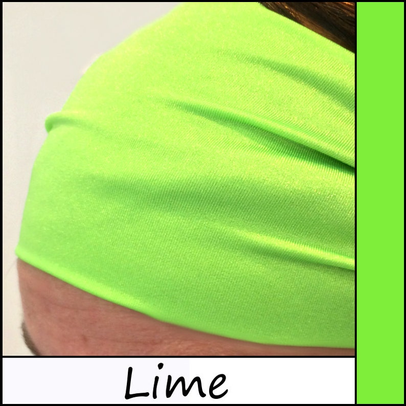 Soccer Headbands Wide Comfortable /& Stay On Sweatbands Bright Durable Lime