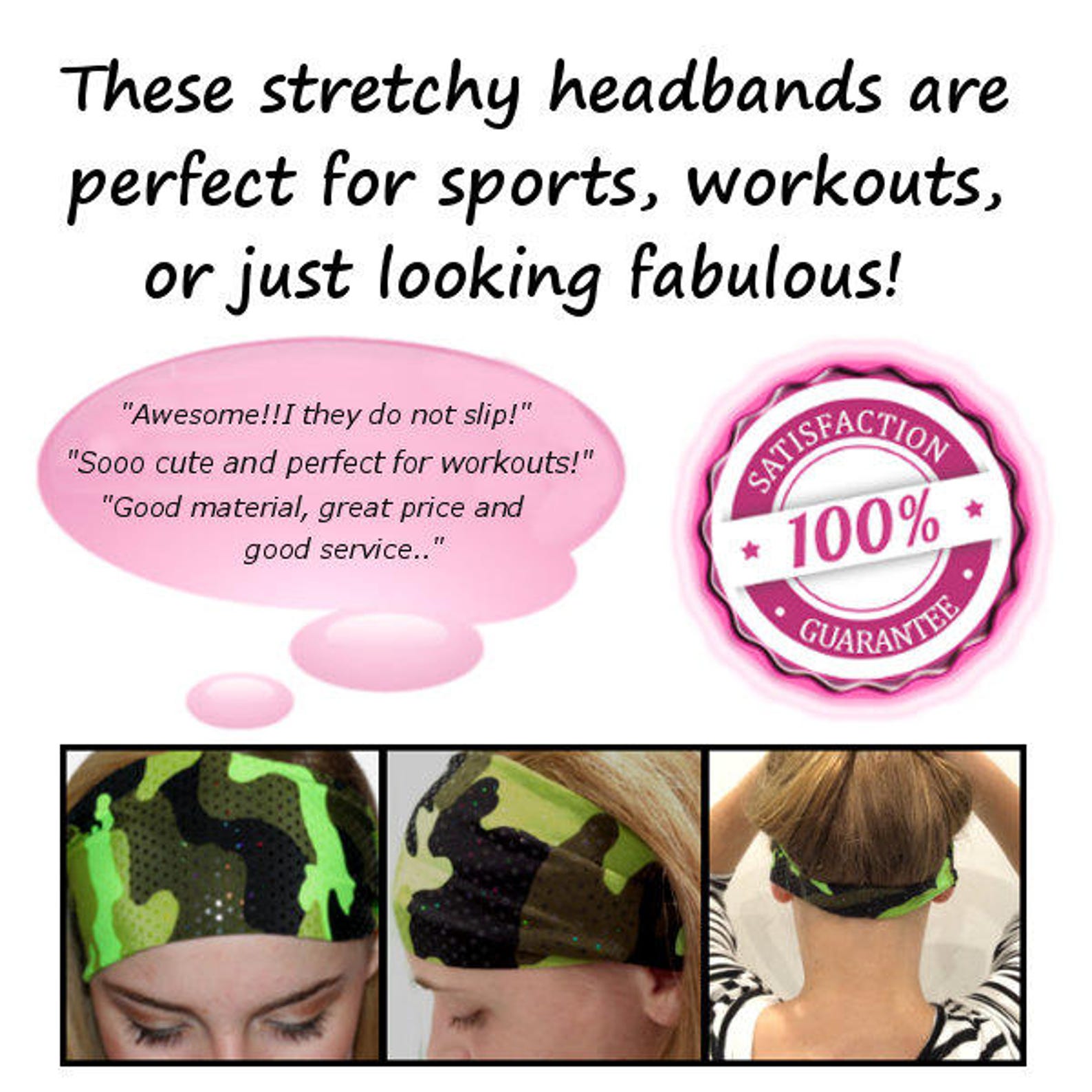 Football Headbands Mens Boys Sweat Bands Any Sport Wide One Etsy