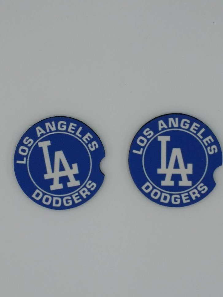 Los Angeles Dodgers Baseball Car Coasters Set of 2 Custom Etsy