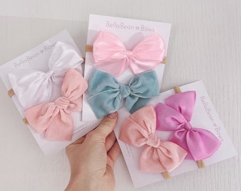 Baby Bow Set - pastel bow. Pink bow. newborn bows, take home, Purple bow, Blue bow. Rainbow bow. Newborn bow. Baby bow. blue bow, white bow,