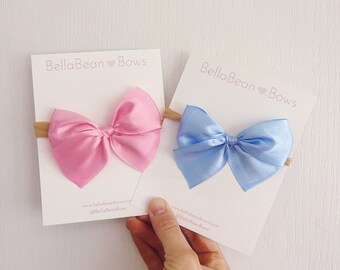 Pink Blue Bows | Baby Bows | Easter Bow