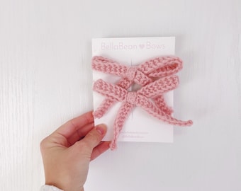 Pink Knit Bows