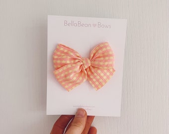 Vintage Trim Bow ~ 1,5" Sherbet Gingham