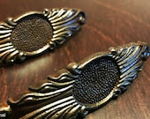 H102 Cast Iron Pulls with Sunflower Detailing 18th to 19th century