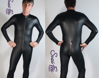 Mens Catsuit with 2-slider zipper by Suzi Fox.