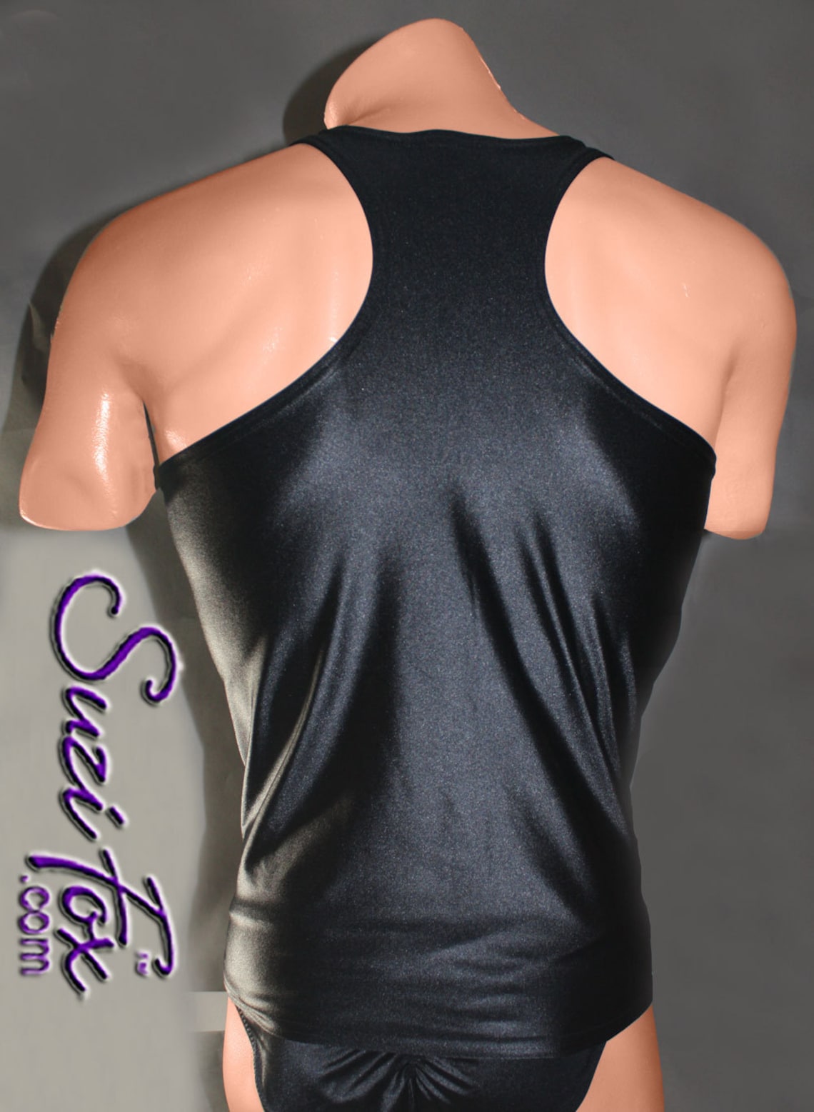Mens Racerback Tee Shirt in Spandex by Suzi Fox Etsy