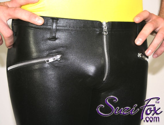 Hiphugger Crotch Zipper Faux zipper pockets Leggings by Suzi