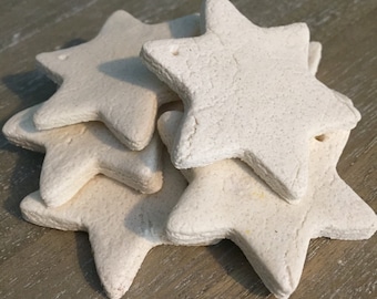 Paint Your Own Salt Dough Stars (Set of 6) - Plain or Cinnamon scented / Christmas Decorations / DIY Crafts / Christmas activities for kids
