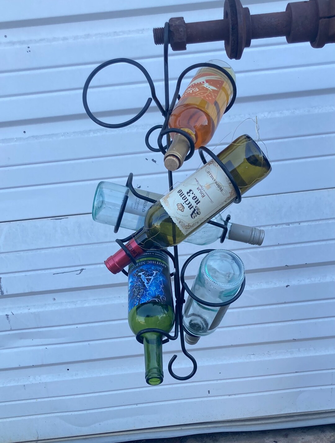 Bent Wire Wine Rack - Etsy