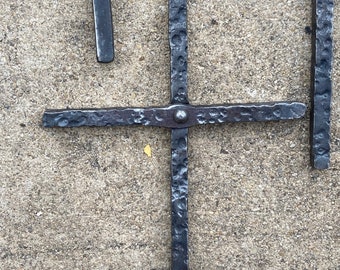 Three Crosses, handforged medium size cross. 7”X 10”