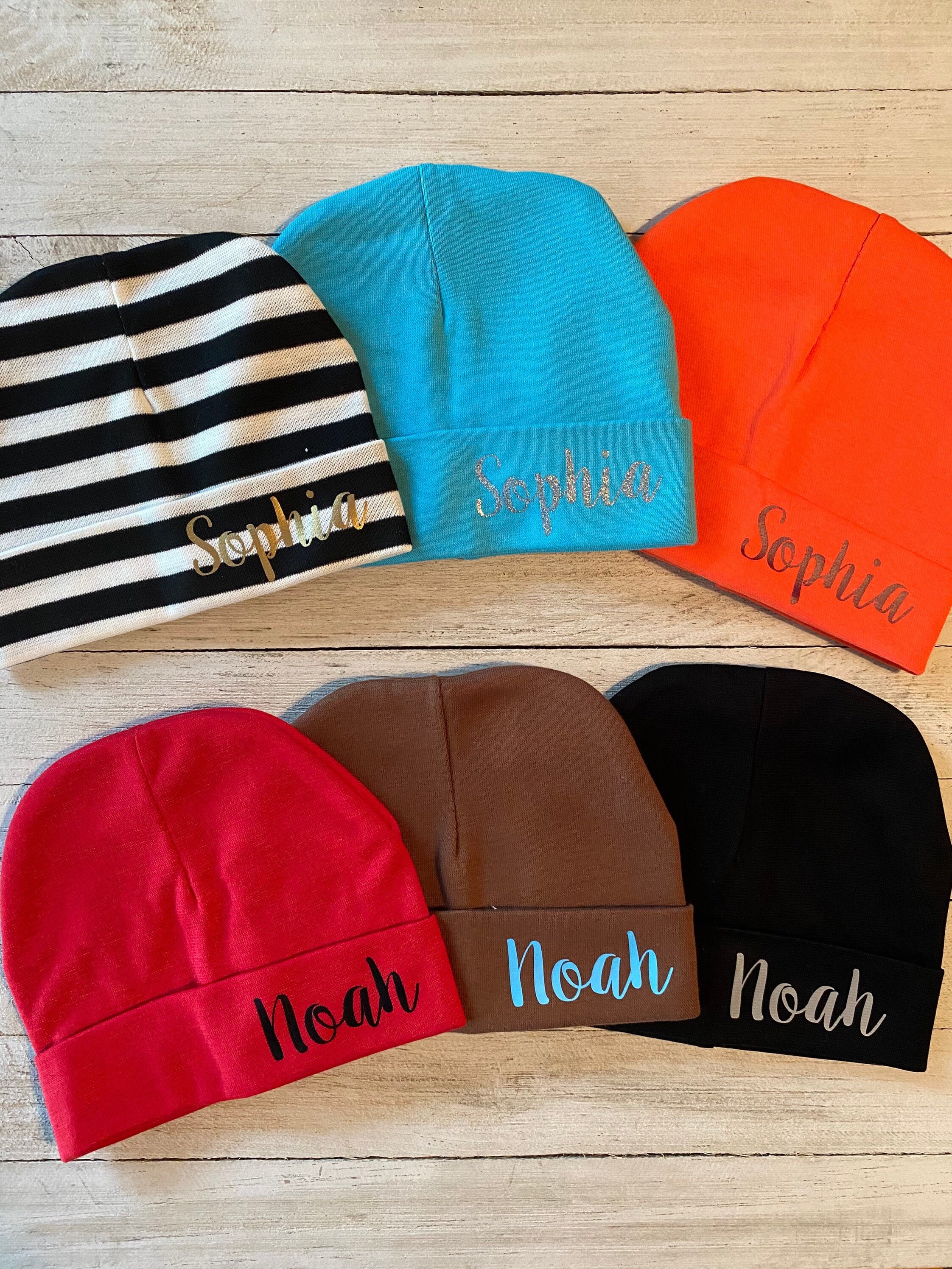 Personalized Baby Hat Infant Hat Baby Name Hat Etsy