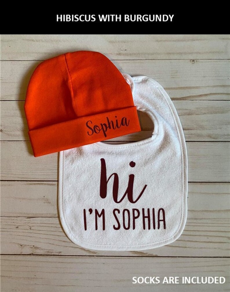 Baby Accessories Set Personalized Baby Gift Baby Hat Baby Etsy