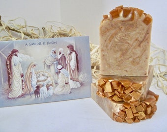 Frankincense,Myrrh and Gold Soap " The gift of the three Wise Men "