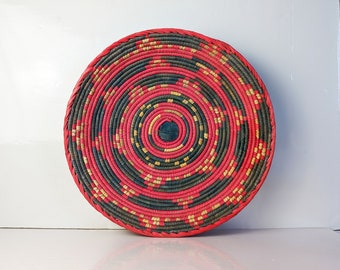 Colorful Hand Woven Basket ~ Bohemian Home Décor