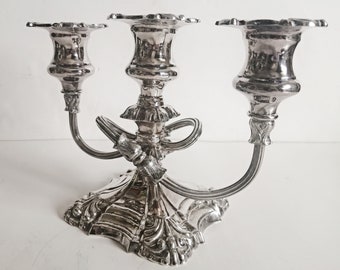 Candelabra ~ Three Arm Silver Plated Candle Holder