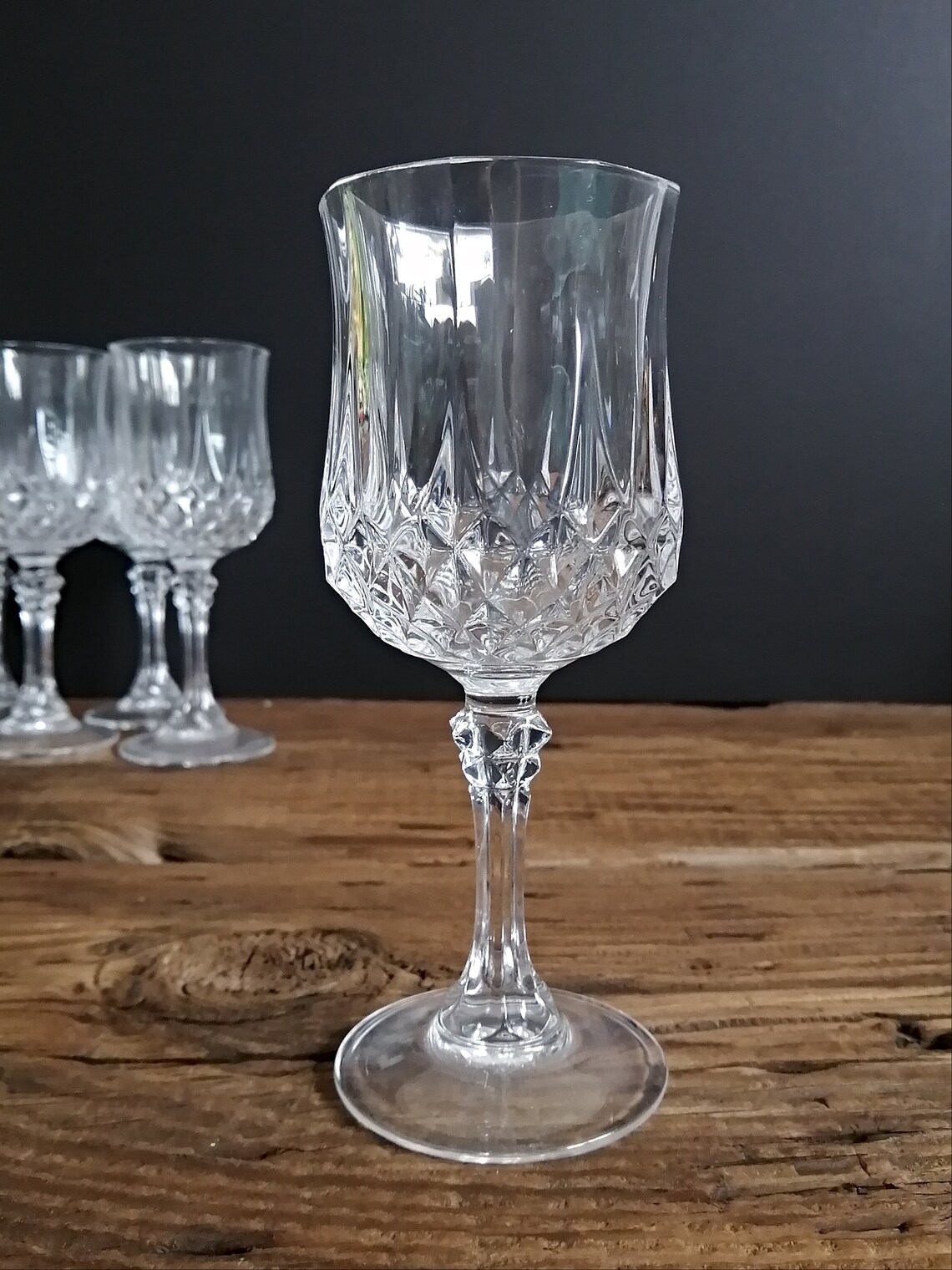 Crystal Wine Glasses Longchamp Cristal D'arques Durand Etsy
