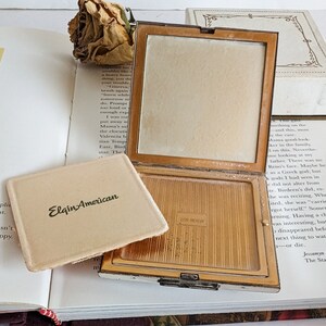 Loose Powder Make-up Compact Vintage Elgin American Women's Compact afbeelding 5