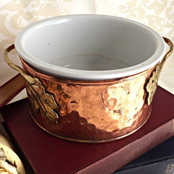 Copper Planter, Home Decor, Copper Craze, Hand Hammered Copper Planter, Cottage Decor, French Farmhouse Decor