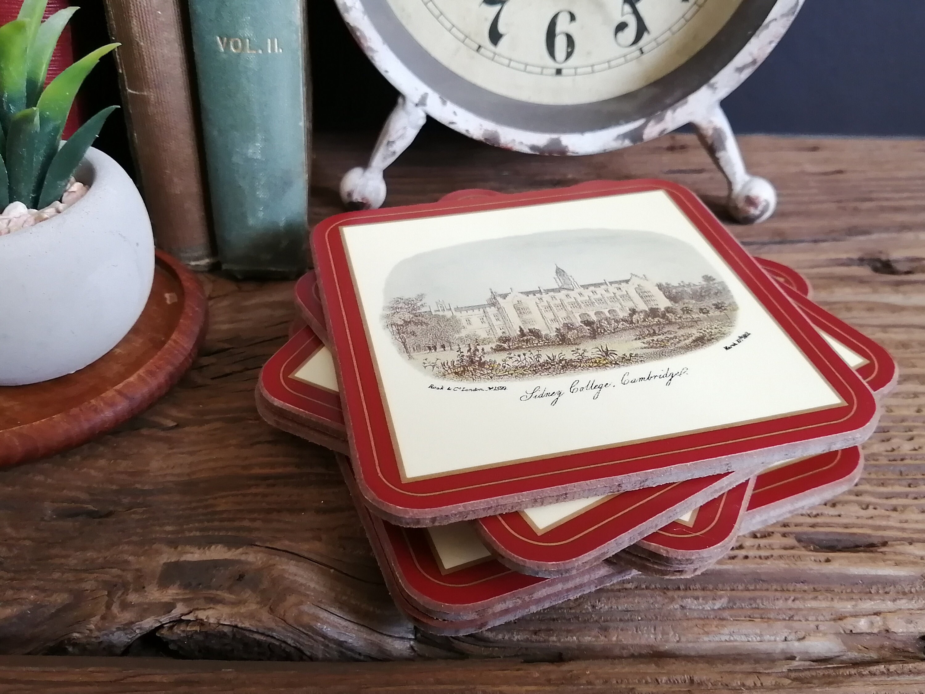 Vintage Pimpernel Coaster Set Cambridge Cork Coasters Etsy