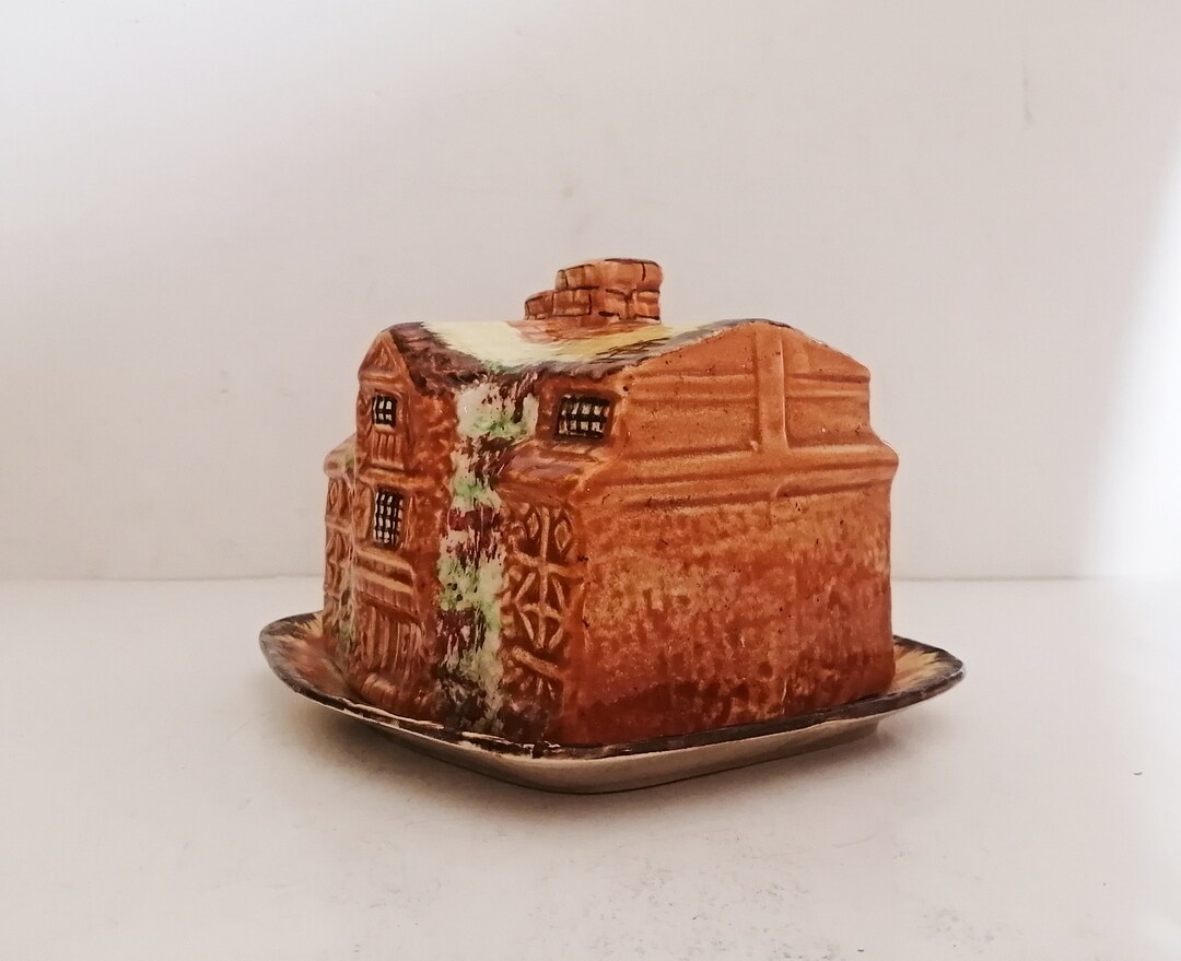Rustic Covered Cheese Keeper Arthur Wood Cottage Ware Made Etsy