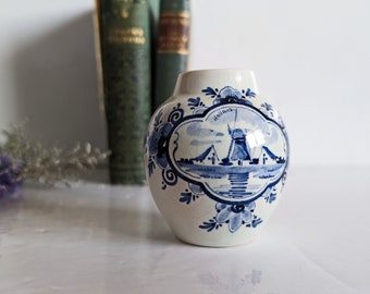 Small Delft Bud Vase ~ Hand Painted in Holland