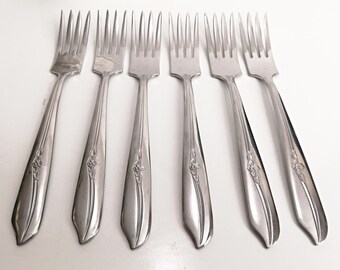 Stainless Steel Cake Forks ~ Retro Cutlery