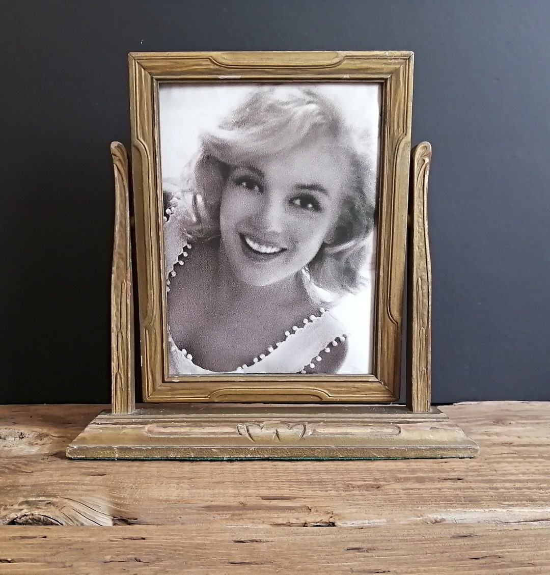 Antique Wooden Swing Frame Swivel Photo Frame Etsy