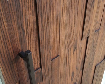 Modern Oak Barn Door - Solid Wood - Home Decor