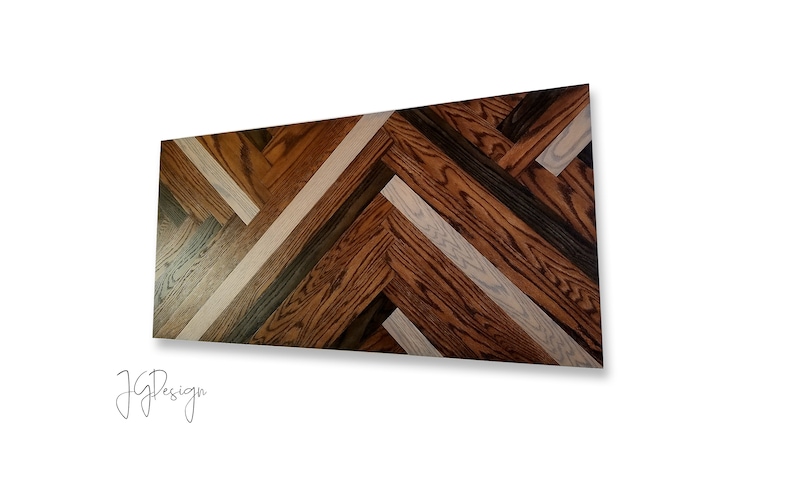 Modern Geometric Wood Wall Art Black & Gray Reclaimed Etsy
