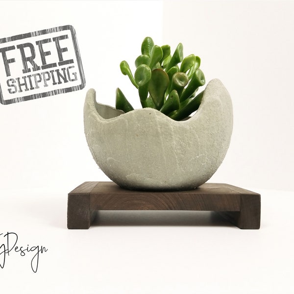 Raw Concrete Bowl - Succulent Planter - Candle Holder- Smudge Bowl - Air Plant Holder - Ring Dish - Wedding Gift - Catchall - Trinket Dish