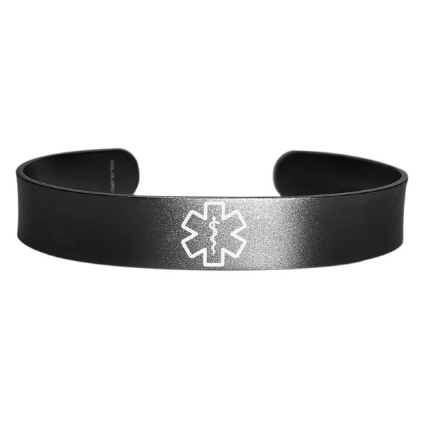 Medical ID Bracelet for wrist size 6"- 9", Emergency Info Allergy Alert Bracelet up to 480 Characters, Surgical Grade 316L Stainless Steel