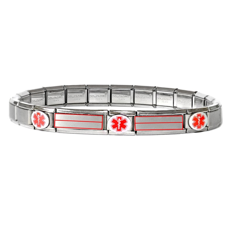 Customizable Medic Alert Bracelet Personalize Medical ID Etsy