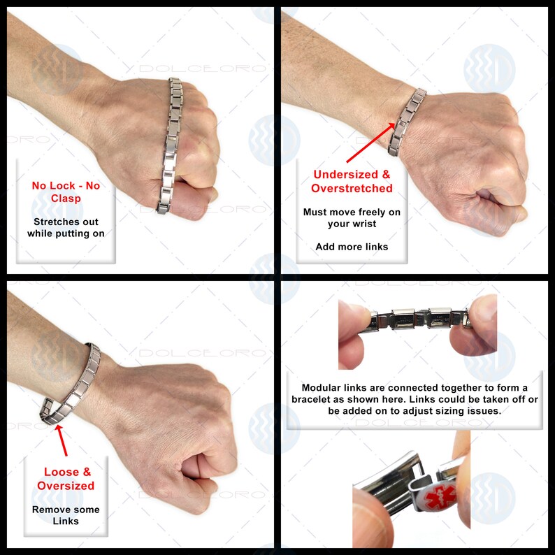 Medic Alert Bracelet Multiple Sclerosis Bracelet Etsy