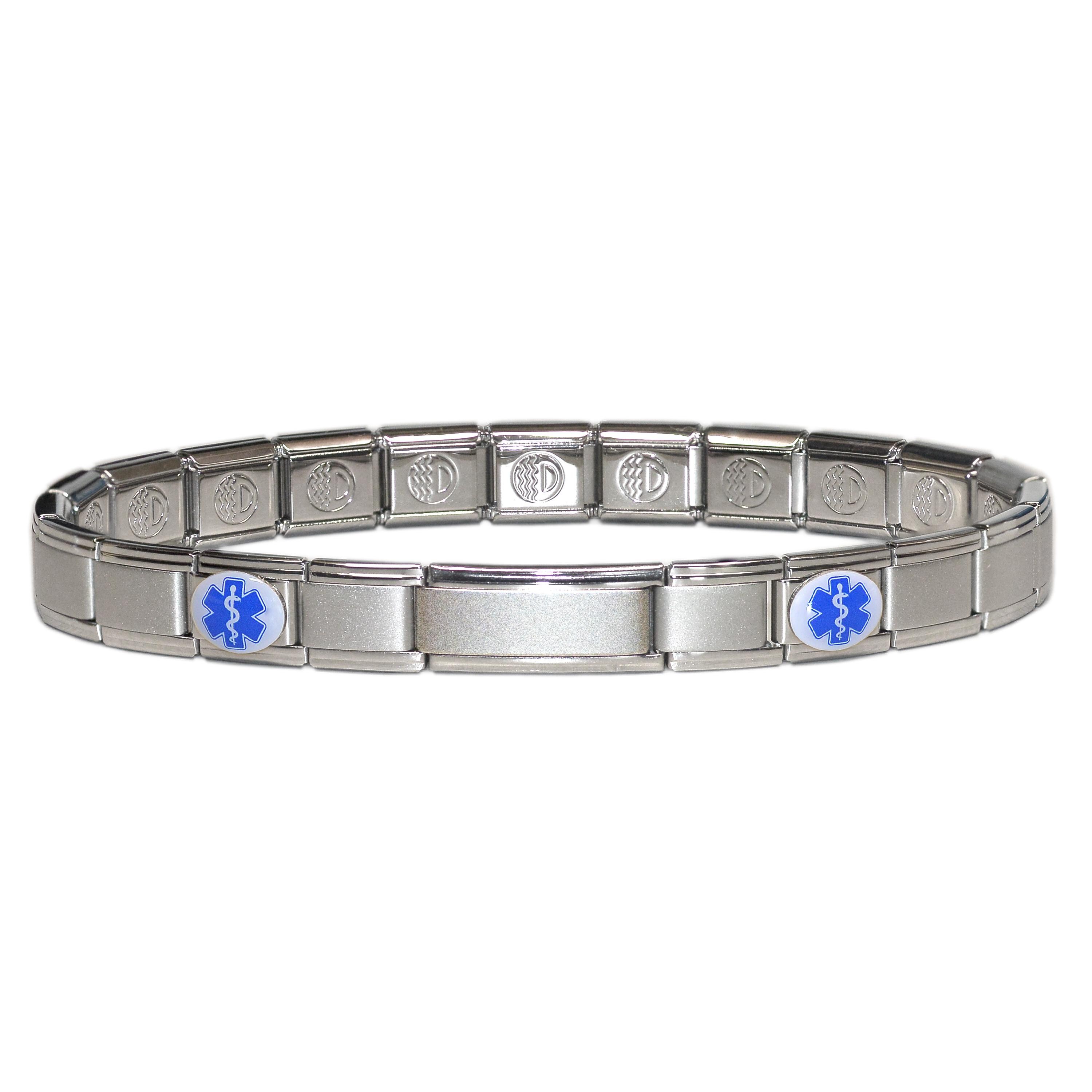 Medical Alert ID Charm Bracelet for Medication ELIQUIS for Women